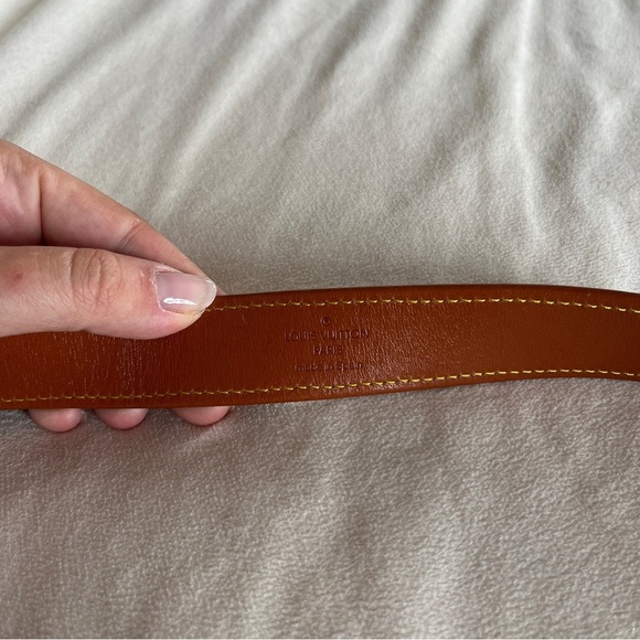 Louis Vuitton Echarpe Tan Leather Logo Belt 85 cm 34” - Picture 2 of 11